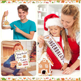 71 Pcs Christmas Gingerbread House Competition Kit Gingerbread Party Game Decor Contest Ballot Box Voting Cards Table Sign Award Sashess Prize Badges Medal Award For Party Trophy Supplies
