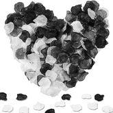 1200 Pcs Artificial Silk Rose Petals Black And White Rose Petals Flowers Decorations For Romantic Night Wedding Valentine Engagement Special Events