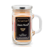 Deez Nutz Scented Candle - Banana Nut Bread,Toasted Coconut,Hazelnut Scented Triple Layer Candle-10.5 Oz Mason Jar Candle Funny Gag Joke Candle Poured In Small Batches In Usa- ,Brown