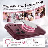 Magnetic Shockproof Protective Phone Case in Deep Burgundy for Apple iPhone 18 Pro and iPhone 17 Pro