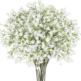 12Pcs Babys Breath Artificial Flowers,Real Touch Fake White Flowers Faux Flowers Bouquets For Vase Home Office Wedding Spring Winter Indoor Outdoor Centerpiece Table Decorations