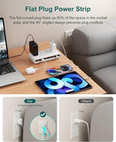10 in 1 Travel Power Strip with 5ft Extension Cord and Multiple Outlets