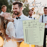 Minimalism He Said She Said Game Cards For Wedding Party, Moss Green Bridal Shower, Mr & Mrs, Newlyweds, Engagement Party Favor & Supplies(30 Pcs) -C05