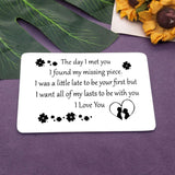 To My Man Gift For Him Metal Wallet Insert Card Anniversary Card For Boyfriend Fiance Husband I Love You Present Valentine'S Day Jewelry Wedding Birthday Gift For Men Couple