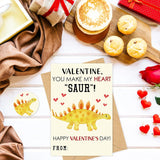 36 Pack Dinosaur Valentine'S Day Cards For Kids Classroom Exchange Watercolor Dino Greeting Cards With Envelopes & Stickers For School Boys Girls Classroom Party Favors, 4X6 Inch