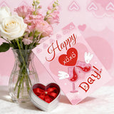Happy Valentine'S Day Cards 24 Pack Happy Heart Day Card With Envelopes Valentine'S Day Decorations Cards For Valentine Gift Wrap