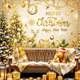 Purple Merry Christmas Banner Happy New Year Decoration Banner Merry Christmas Xmas Tree Snowflake Backdrop Christmas Party Decoration Winter Holiday Party Supply