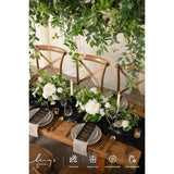 Green White Artificial Flowers With Vase Wedding Table Decor Bouquet Centerpiece Flower Potted For Ceremony Reception Desk Flowers Mantel Archway Aisle, Set Of 2
