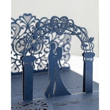 Wedding Card For Bride And Groom, Navy Blue 3D Pop Up Wedding Card With Envelope And 2 Inside Pages, Wedding Shower Card, For Greeting/Anniversary/Wedding/Valentine/Engagement