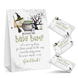 Baby Shower Game Card Set, Measure The Baby Bump Game, 50 Cards - Minimalist Boy Girl Gender Neutral Supplies - A09