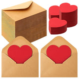 240 Pcs Valentine'S Day Mini Envelopes With 240 Pcs Blank Heart Shaped Greeting Cards 4.13 X 2.76 Inch Diy Small Enclosure Card Blank Gift Note For Valentines Anniversary(Red Heart)