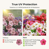 14 Pcs Artificial Plants & Flowers, Uv Resistant Fake Flowers, Spring Flowers Artificial,Faux Flower Daisy With Eucalyptus Leaves For Outside Home Planter Window Porch Patio Yard