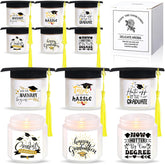 24Pcs Graduation Scented Candles Gifts Set For Her Him Include 12 Pcs 7Oz Jar Soy Wax Candles And 12 Pcs Mini Graduation Cap For Masters Degree College High School Graduate Gifts