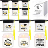 24Pcs Graduation Scented Candles Gifts Set For Her Him Include 12 Pcs 7Oz Jar Soy Wax Candles And 12 Pcs Mini Graduation Cap For Masters Degree College High School Graduate Gifts