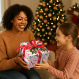 Giolainy Pink Christmas Wrapping Paper For Girls Women Kids - Holiday Gift Wrap With Ornaments, Xmas Trees, Berries & Wreaths Designs - 4 Sheets (28 X 40 Inches), Easy To Store