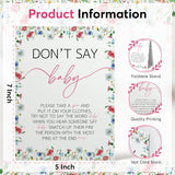 Wildflower Baby Shower Games For 25 Guests, Pacifier Hunt, How Big Is Mommy’S Belly, Don’T Say Baby, Baby Predictions & Advice, Baby Word Scramble, Emoji Pictionary, Mommy Or Daddy, The Price Is Right