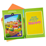 Hallmark Birthday Card for Kids with Legos (Friends Market Building Kit, Ages 5 and Up)
