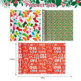 17 Inches X 9 Feet Christmas Wrapping Paper Roll, Mini Roll, 3 Rolls, With Christmas Stocking, Merry Christmas, Candies Holiday Design, Suitable For Xmas, Gift Packaging, Xmas Parties