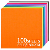 100 Sheets Colored Cardstock - 20 Colors 12 X 12 Inch Card Stock For Paper Crafts,Christmas Cards Making,Scrapbooking,Paper Starter Kit For Kids/Adults In Home/Party/School Supplies 65Lb/180Gsm Uap10