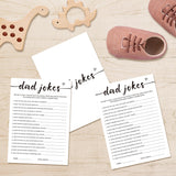 Baby Shower Game - Dad Jokes Game Cards For New Parents, New Mom & Dad Card, Gender Reveal Boy Or Girl, 30 Set Minimalist Baby Shower Party Supplies -08