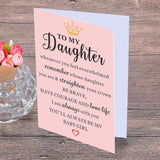 Back To School Supplies For Girls From Mom Dad Christmas Birthday Card For Daughter Adults Women Daughter Birthday Card From Parents Bonus Daughter In Law Gifts Inspirational Cards For Her Valentine