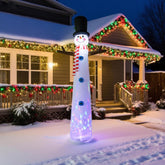 12Ft Inflatable Snowman Outdoor Christmas Decoration - Blow Up Snowman With Built-In Led Lights For Garden Lawn