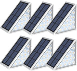 6 Pack Solar Step Lights IP67 Waterproof LED Deck Stair Pathway Outdoor Lights