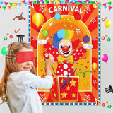 Carnival Circus Theme Party Games Attach The Nose On The Clown Game Birthday Party Game Circus Pin Game And Activities For Boys Girls Carnival Party Supplies Decorations Indoor Outdoor