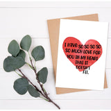 Funny Valentines Day Card For Him Her – Romantic & Fun Anniversary Card With Heart Design – Cute Love Gifts For Wife, Husband, Boyfriend, Girlfriend, Men, Women, Couple – Folded 5"X7", 350Gsm Cardstock With Envelope