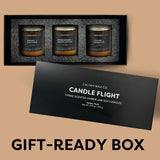 Masculine Scented Candle Gift Set - 3 Scented Candles - 57 Hour Burn - Luxury Non Toxic Soy Wax Candles - Long Lasting Amber Glass Jar Candle For Home - 7.2Oz