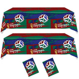 2Pcs World Football Match Cup Celebration Tablecloth 54 x 108 Inch Disposable Plastic Tablecloth Soccer Party Supplies 2026 Soccer Festival Table Cover?World Tournament Cup Party Football Event