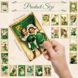 80 Pcs Vintage St. Patrick 'S Day Cards Bulk 4 X 6'' Green Shamrock Saint Patricks Day Postcards Clover Irish Greeting Cards Gifts For Holiday Irish Party Favor Celebrations Supplies