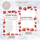 Strawberry Guess Who Mommy Or Daddy Game, Baby Shower Game, Pack Of 30 Game Cards, Gender Neutral Boy Or Girl, Fun Baby Game And Activity - Fa17