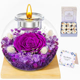 Valentines Day Rose Gifts For Her Birthday Gifts For Women Preserved Real Rose In Glass Dome With Scented Fresh Flowers For Delivery Mothers Day Anniversary Rose For Her Mom Grandma Girlfriend Wife
