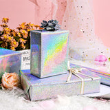 Silver Wrapping Paper Roll, Metallic Holographic Star Gift Wrap For Birthday, Valentines, Mothers Day, Graduation, Wedding, Fathers Day, Baby Shower, Christmas (17 In X 32.8 Ft)