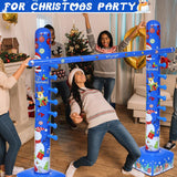 2 Pack Christmas Inflatable Limbo Party Game 59 In Santa Xmas Tree Indoor Outdoor Family Party Favor Easy Setup For Birthday Backyard Picnic Winter Holiday Decor (Snowman)