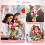Pop Up Flower Card, 3D Greeting Card – Red Rose Bouquet – For Wife, Girlfriend – Romantic Gift For Anniversary, Valentine’S Day