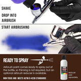Opaque Coffee Brown Acrylic Special Effects Airbrush Paint - 8Oz Ready To Spray Air Brush Paint For Nails, Models, Fabric - Water-Based Air Brush Painting