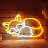 Fox Neon Sign, Animal Neon Lights For Bedroom Living Room Wall Decor, Birthday Party Gifts For Kids Adults People Who Like Foxes