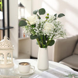 64 Pieces Artificial Flowers Plastic Baby Breath Flowers Faux Gypsophila Diy Floral Bouquets Arrangement Baby Breath Wedding Party Decoration For Party Home Office Garden Decor (White)