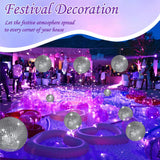 4 Pieces 11 Inch Inflatable Disco Ball ?Inflatable Ball With Disco Ball Cover Rope?Christmas Hanging Decorated ?Disco Ba