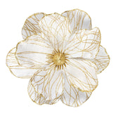 Store Christmas Poinsettia Artificial Velvet Magnolia Flower White And Gold Floral Picks Stems For Christmas Tree Decoration Pack Of 6 For Xmas Tree Wedding Centerpiece