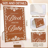 75Pcs Cielito Lindo Baby Shower Games Sign Kit Terracotta Decorate A Block Game Sign With 50 Wooden Blocks & 24 Markers For Mexican Gender Reveal Party