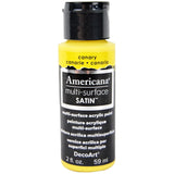 DecoArt Americana Multi-Surface Satin Acrylics Paint, 2-Ounce, Canary