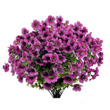 12 Bundles Artificial Fake Plants Flowers For Outdoor,Uv Resistant Spring Flowers Garden Décor No Fade Plastic Greenery Home Garden Porch Patio Decor Office