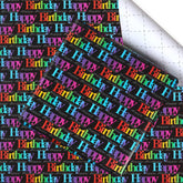 Happy Birthday Wrapping Paper For Girls Boys Kids Women Men - Gradient Color Gift Wrap With Cut Lines On Reverse - 7 Sheets Folded Flat 20X28 Inches