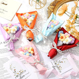 10 Sets Crochet Flowers Bouquet For Mom Grandma Lady Women Handmade Knitted Artificial Flowers With Sunflower A Bunch Of Love Cards In Gift Bags Favors