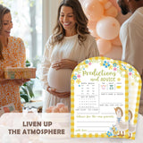 Floral Baby Predictions And Advice Cards - 30Pcs Duck Gender Reveal Games For Guests, 5 X 7 In Baby Shower Activities For Guests, Gender Neutral Decor Table Decorations For New Parents-Yellow