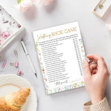 Wildflowers Games Cards, Wedding Shower Games Set, Wedding Shoe Bridal Shower Game, Spring Flower Themed Bachelorette Party Game, Engagement Party Decorations Supplies, Set Of 25 Cards-03