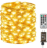 66FT Plug In Fairy Lights 200 LED Warm White String Lights with Remote Timer 8 Modes Waterproof for Bedroom Garden Party Decor